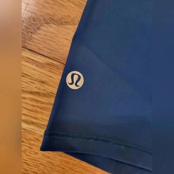 Lululemon Training Tough Crop Poseidon Blue Luxtreme Mesh Details Tights(6) - Picture 7 of 8